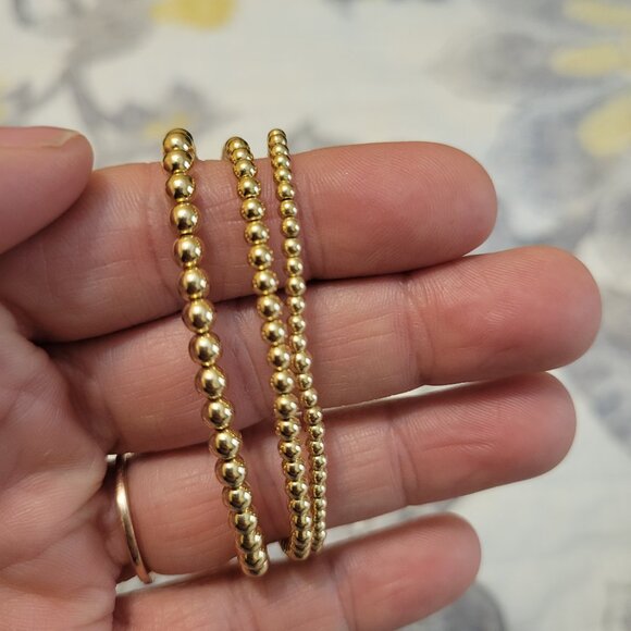 Three 14k gold filled bracelets - Picture 3 of 3